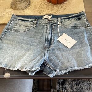 Cello Washed Blue Denim Shorts Size Xl NWT